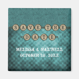 Aimant Touches Steampunk turquoises Enregistrer l'aimant 