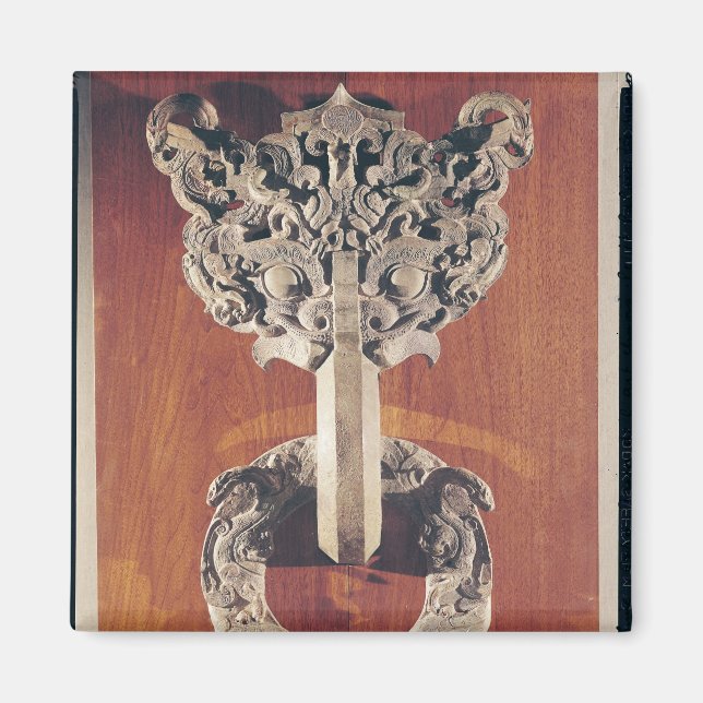 Aimant Toucker de porte P'u shou avec un design taotie (Devant)