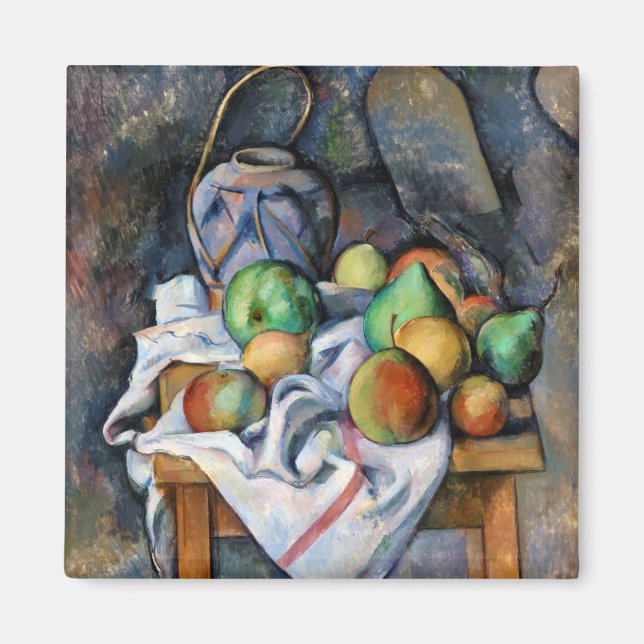 Aimant Toujours la vie avec les fruits, Paul Cezanne (Devant)