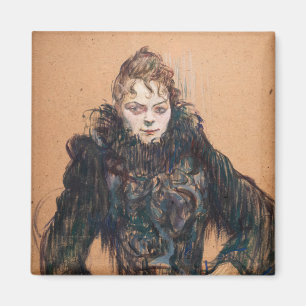 Aimant Toulouse-Lautrec - Femme au boa noir