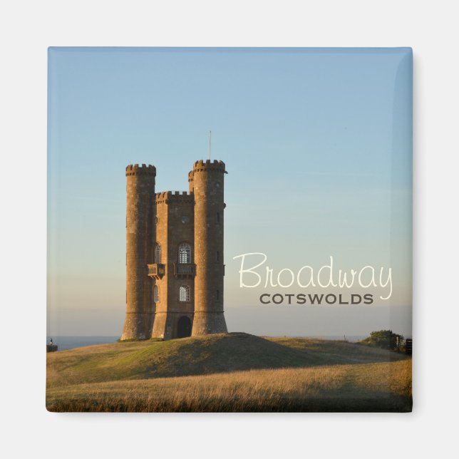Aimant Tour Broadway dans l'aimant texte Cotswolds (Devant)