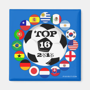 Aimant Tour De 16 Drapeaux De L'Équipe Coupe Du Monde D'O