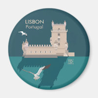 Tour de Belem de Lisbonne dans le style poster vin
