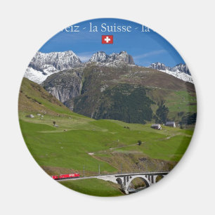 Aimant Tour de train par les Alpes suisses