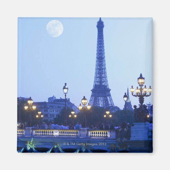 Aimant Tour Eiffel à Dusk (Devant)