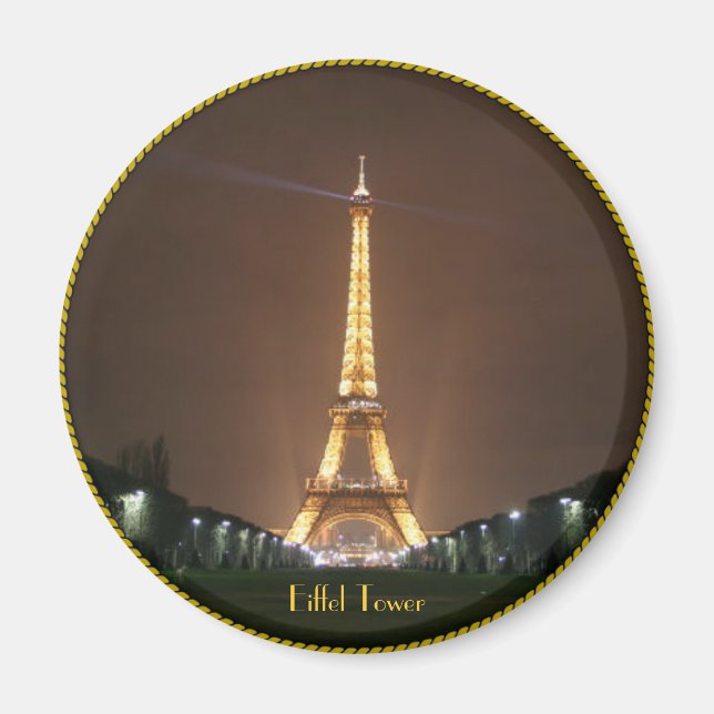 Aimant Tour Eiffel en soirée (Devant)