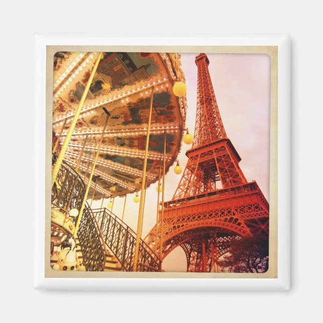 Aimant Tour Eiffel et Carrousel (Devant)
