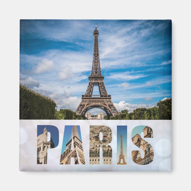 Aimant Tour Eiffel Paris France Ville Française Voyage Ph (Devant)