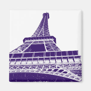 Aimant Tour Eiffel pourpre