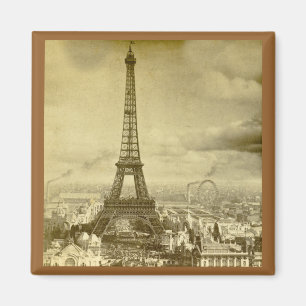 Aimant Tour Eiffel vintage Paris France 1889