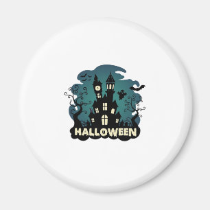 Aimant Tour horloge chauves-souris fantôme Halloween mais