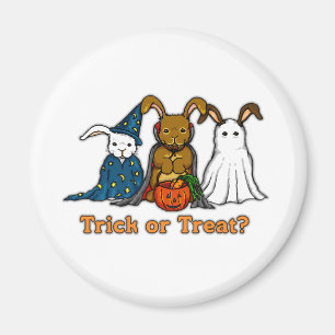 Aimant Tour ou traitement de lapins de Halloween