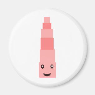 Aimant "Tour rose" Montessori 1,5