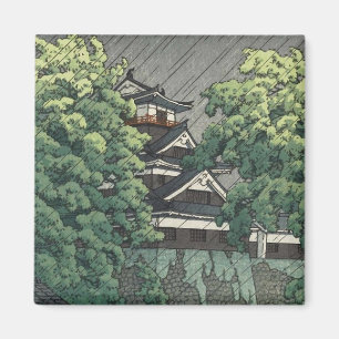 Aimant Tour Udo, Château de Kumamoto sous la pluie Kawase