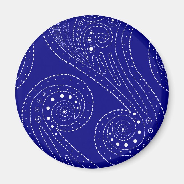 Aimant Tourbillons bleus (Devant)