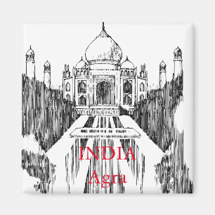 Aimant Tourisme Vintage voyage en Inde