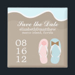 Aimant Tournages mariages<br><div class="desc">Les tongs mariages flop magnets personnalisés. Éléments correspondants</div>