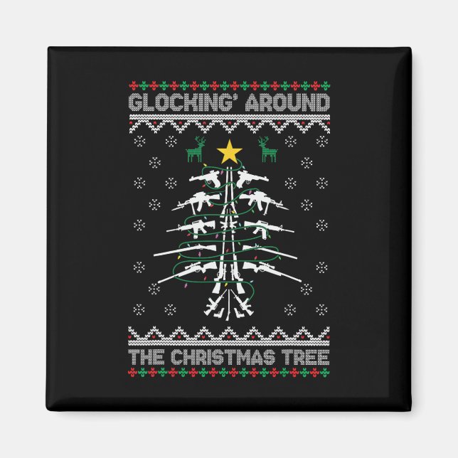 Aimant Tournant autour de l'arbre de Noël Pull de Noël la (Devant)