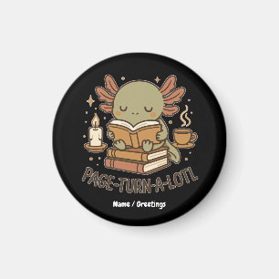 Aimant Tourne-page mignon Axolotl de lecture confortable