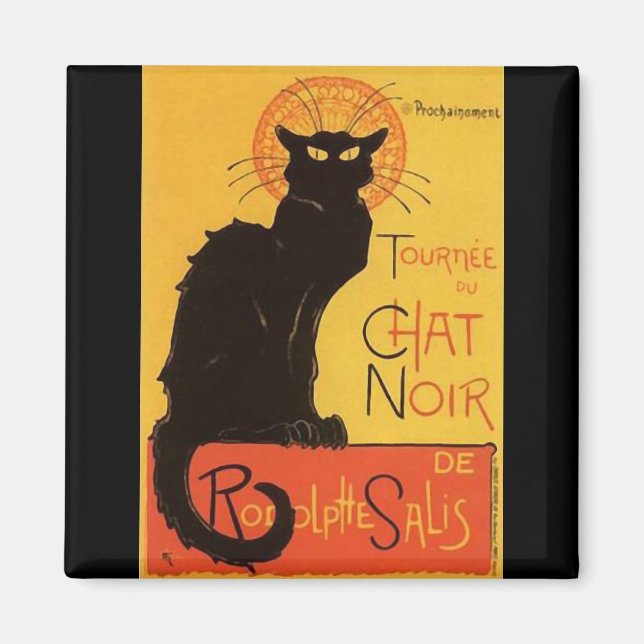 Aimant Tournée du Conversation Noir, Steinlen Chat noir V (Devant)