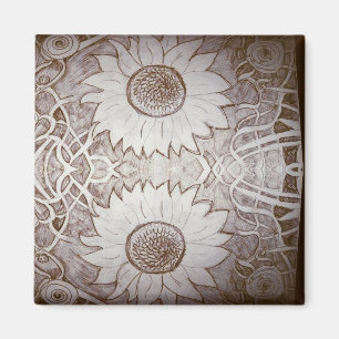 Aimant tournesol à la maison