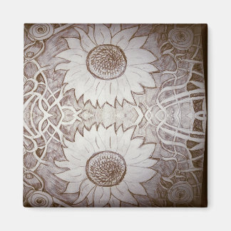 Aimant tournesol à la maison