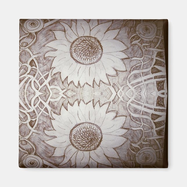 Aimant tournesol à la maison (Devant)