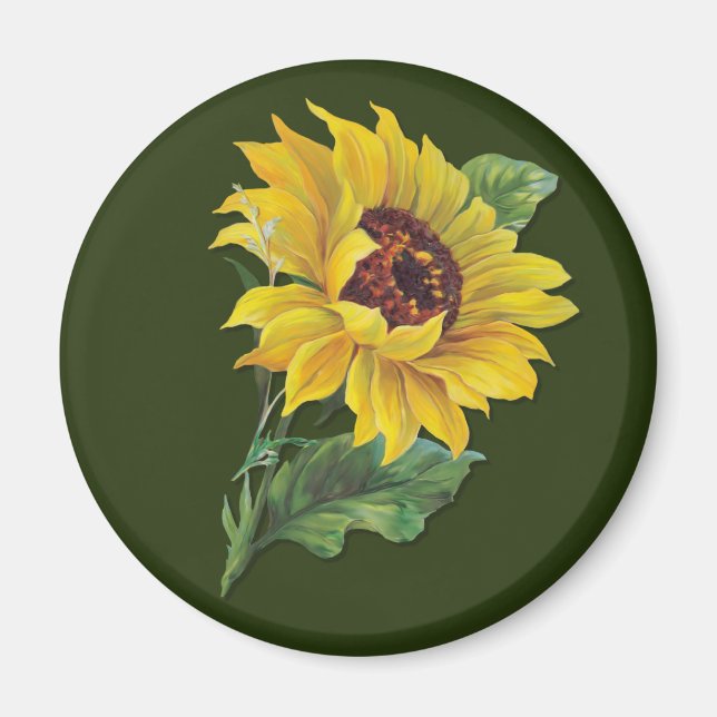 Aimant Tournesol doré (Devant)