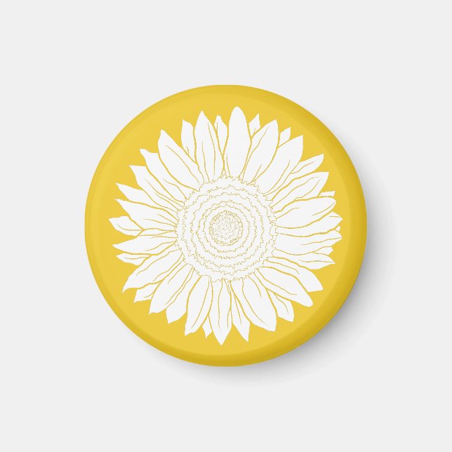 Aimant tournesol jaune (Devant)