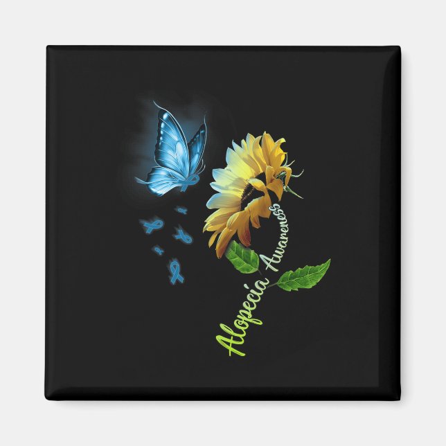 Aimant Tournesol papillon Alopécie Sensibilisation 1 (Devant)