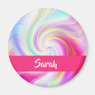 Aimant Tournis rose et blanc