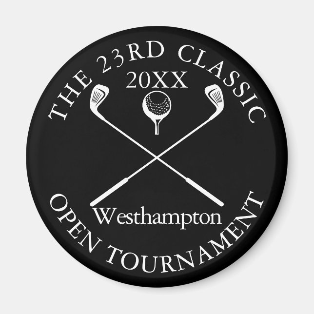 Aimant Tournoi de Golf Classique Élégant (Devant)