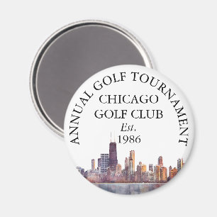 Aimant Tournoi personnalisé du Chicago Skyline Golf Club