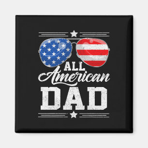 Aimant Tous les américains papa 4 juillet Fête des pères