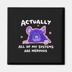 Aimant Tous mes systèmes sont nerveux, Rat Meme, Animal M