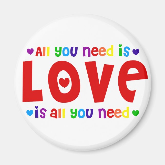 Aimant Tout ce dont vous avez besoin est l'amour (Devant)