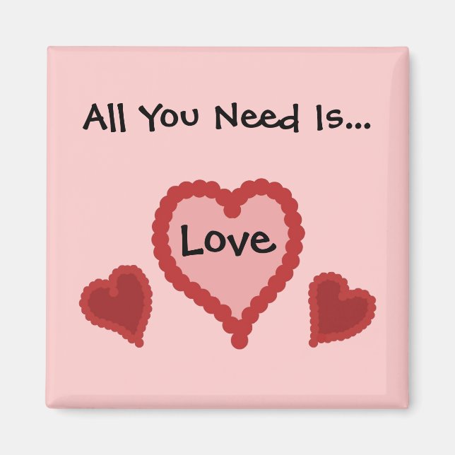 Aimant Tout ce dont vous avez besoin est l'amour (Devant)