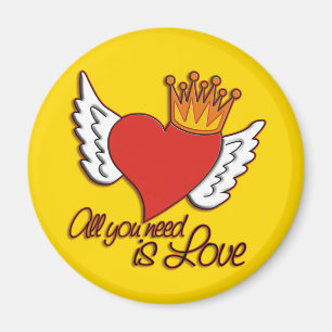 Aimant Tout Ce Dont Vous Avez Besoin Est L'Amour jaune