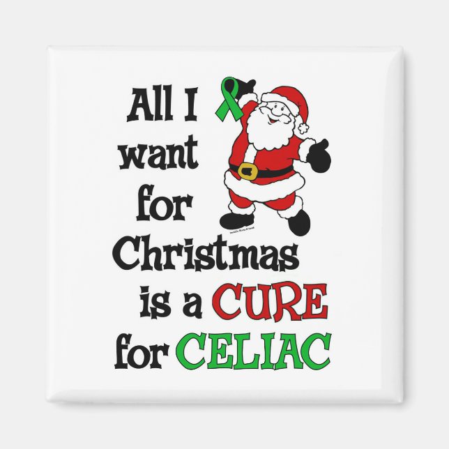 Aimant Tout Ce Que Je Veux Pour Noël...Celiac (Devant)