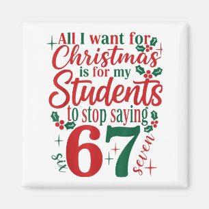 Aimant Tout ce que je veux pour Noël c'est que mes étudia