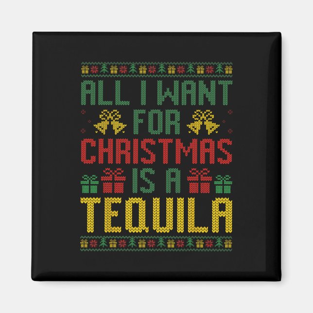 Aimant Tout Ce Que Je Veux Pour Noël, C'Est Un Boisson Te (Devant)