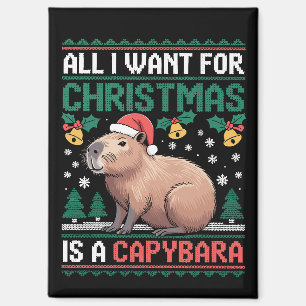 Aimant Tout ce que je veux pour Noël est un cadeau d'anim