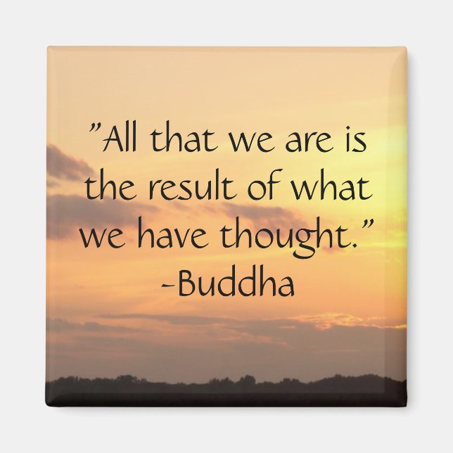 Aimant "Tout ce que nous sommes..." - Bouddha Citation Ma (Devant)