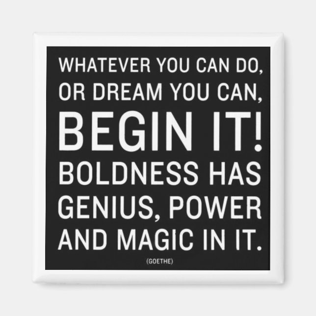 Aimant "Tout Ce Que Vous Pouvez Faire, Ou Rêver Vous Pouv (Devant)