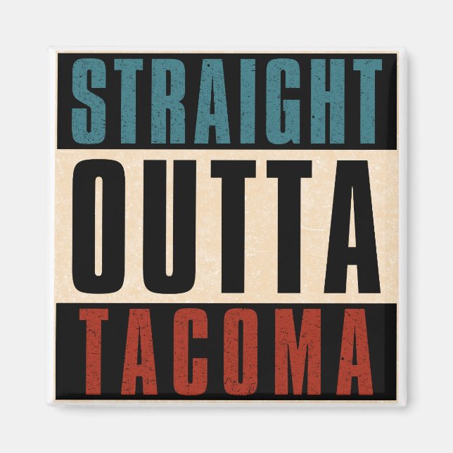 Aimant Tout droit de Tacoma Washington WA (Devant)