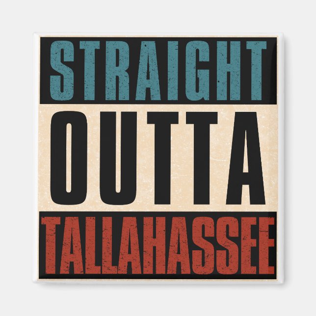 Aimant Tout droit de Tallahassee Floride FL (Devant)