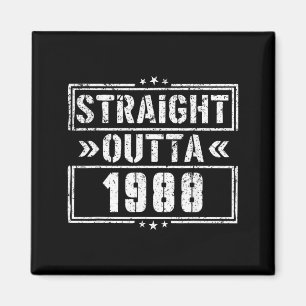 Aimant Tout droit sorti de 1988 Naissance d'anniversaire 