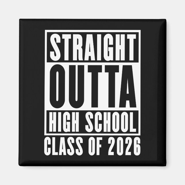 Aimant Tout droit sorti du lycée promotion 2026 (Devant)
