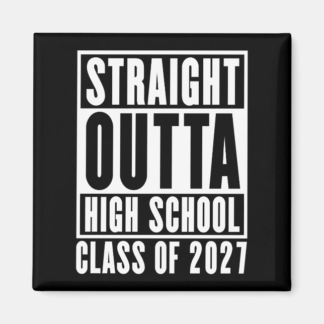 Aimant Tout droit sorti du lycée promotion 2027 (Devant)