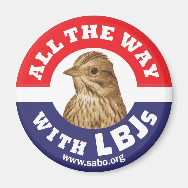 Aimant Tout le chemin avec l'aimant LBJs (Devant)